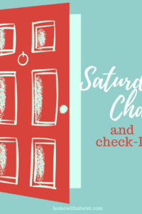 Saturday Chat and Check-in: Coming from my Vanity!