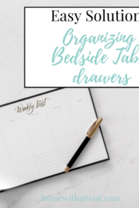 How to Organize Bedside Table Drawers